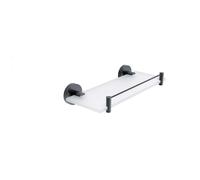 Nimco Unix - Étagère, 30 cm, verre dépoli/noir mat UNC 13091BX-30-90