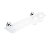 Nimco Unix - Tablette IXI à trous fraisés 50 cm avec verres, chromée UN X350-58DW-26