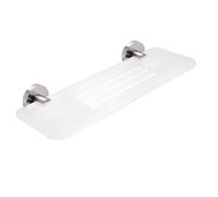 Nimco Unix - Tablette IXI, longueur 40 cm, plexiglas mat/acier inoxydable poli UNM X340-10