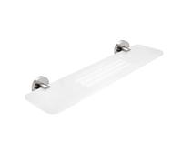 Nimco Unix - Tablette IXI, longueur 50 cm, plexiglas mat/acier inoxydable poli UNM X350-10