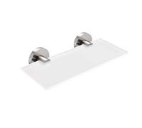 Nimco Unix - Tablette, longueur 20 cm, verre dépoli/acier inoxydable découpé UNM 13091B-20-10