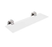Nimco Unix - Tablette, longueur 40 cm, verre dépoli/acier inoxydable découpé UNM 13091B-40-10