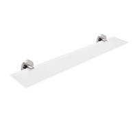 Nimco Unix - Tablette, longueur 60 cm, verre dépoli/acier inoxydable découpé UNM 13091B-60-10