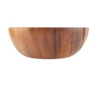Nimoa Saladiers en bois, Bol en Bois, Acacia Massif Bois pour Soupe de Salade Riz Fait à la Main Ustensiles Cuisine (20 * 7cm)