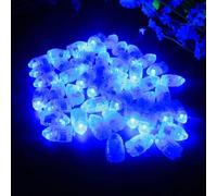 Nimomo LED Decor Lights - 1 Set/50Pcs Lampes LED étanches pour décoration de fête de Mariage Ballon Lanterne en Papier (6 Couleurs en Option)(Bleu)