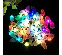 Nimomo Mini Ballon Lumineux LED, 1 Set/50Pcs Lampes LED Étanches pour décoration de Fête de Mariage Ballon Lanterne en Papier (Coloré)