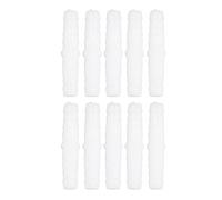 Nimomo Tuyau en plastique barbe 10 pièces en plastique tuyau barbe raccord droit égal barbelé épisseuse Mender Joint Union adaptateur(9-9mm)