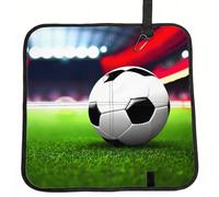 NImongt Coussin de chaise portable pliable avec imprimé ballon de football pour bureau, pique-nique, camping