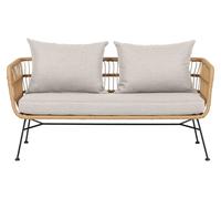 Nina Canapé de jardin 2 pers. Support d'assise inclus, beige.