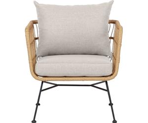 Nina Chaise de jardin avec support d'assise, beige.