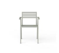 NINE 19 Outdoors Stacking Chaise D'extérieur Avec Accoudoirs Gris