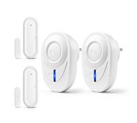 Nineleaf Carillon Détecteur Porte Sans Fil, Alarme Porte & Fenêtre, 2PC | Detecteur Ouverture De Porte Sans Fil, Sonnette Entrée Magasin,180 m,48 Mélodies,5 Volumes, Maison/Boutique/Malentendants