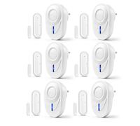 Nineleaf Carillon Détecteur Porte Sans Fil, Alarme Porte & Fenêtre, 6PC | Detecteur Ouverture De Porte Sans Fil, Sonnette Entrée Magasin,180 m,48 Mélodies,5 Volumes, Maison/Boutique/Malentendants
