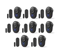 Nineleaf Carillon Détecteur Porte Sans Fil, Alarme Porte,Noir-8PC | Detecteur Ouverture De Porte Sans Fil, Sonnette Entrée Magasin,180 m,48 Mélodies,5 Volumes, Maison/Boutique/Malentendants