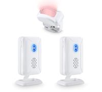 NineLeaf Détecteur de Mouvement,Sonnette de Porte avec 2 Récepteurs | Détecteur de Passage Infrarouge de Chargement,Alarme de Fenêtre avec 32 Mélodies Différentes pour Le Travail l'hôtel