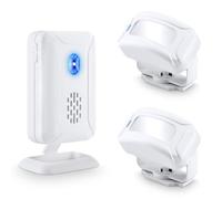 Nineleaf Sensor Capteur d'alarme de Sonnette Infrarouge Chargeur de Passage de Cloche ou détecteur d'entrée Bienvenue invité avec 32 mélodies pour d'affaires à Domicile 2 Infrarouge + 1 récepteur