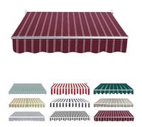 Ning Tissu de rechange rétractable - 4,9 x 3 m (5 pièces) PVC Ox Cloth N Disponible en tailles 2 m à 6,1 m Sune pour les espaces extérieurs.