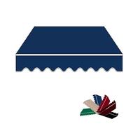 Ning Toile de rechange rétractable pour fenêtre et porte Bleu 3 x 2,4 m Protection solaire extérieure