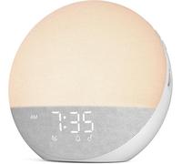 NingPeak Réveil Lumineux avec Simulateur d'Aube et Lever de Soleil | Réveil en douceur, 3 modes, 25 sons apaisants, bruit blanc, veilleuse réglable, Bluetooth, pour chambre, Blanc cassé