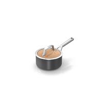 Ninja Casserole en céramique avec couvercle, anti-adhésive (pas de PFAs, PFOA, plomb ou cadmium), compatible induction, poignée en acier inoxydable, passe au four jusqu'à 285 °C, terre cuite et gris,