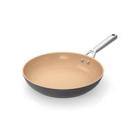 Ninja Extended Life poêle en céramique 28 cm, Antiadhésive, (Sans PFAS, PFOA, Plomb ni Cadmium), Compatible induction et four jusqu’à 285 °C, Terracotta et gris, CW90028EUI