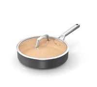 Ninja Extended Life sauteuse en céramique 26 cm, Antiadhésive CW90126EUI | (Sans PFAS, PFOA, Plomb ni Cadmium), Compatible induction et four jusqu’à 285 °C, Terracotta et gris