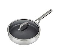 Ninja Foodi ZEROSTICK Sauteuse en acier inoxydable de 26 cm, Antiadhésive, Toutes plaques y compris induction, Résistante au four jusqu'à 260 °C, Compatible lave-vaisselle, C60126EU