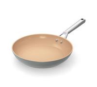 Ninja Poêle à frire en céramique Extended Life 28cm, antiadhésive (sans PFA, PFOA, plomb ou cadmium), compatible induction, poignée acier inoxydable, va au four, gris et terre cuite, CW90028EUUKDB