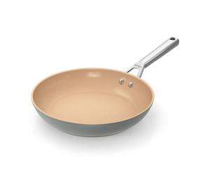 Ninja Poêle à frire en céramique Extended Life 28cm, antiadhésive (sans PFA, PFOA, plomb ou cadmium), compatible induction, poignée acier inoxydable, va au four, gris et terre cuite, CW90028EUUKDB