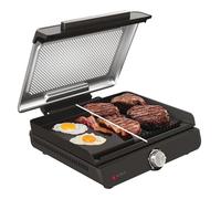 Ninja Grill électrique Sizzle GR101EU – plancha antiadhésive, collecteur de graisse, gris
