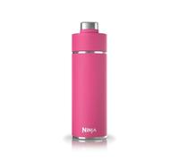 Ninja Thirsti Bouteille et flasque 700 ml avec couvercle DW2401EUUKBP | étanche, conçue pour boissons gazeuses, chaudes et froides. Voyage/sport. Triple isolation, en acier inoxydable, Fuchsia