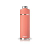 Ninja Thirsti Bouteille et flasque 700 ml avec couvercle DW2401EUUKPE | étanche, conçue pour boissons gazeuses, chaudes et froides. Voyage/sport. Triple isolation, en acier inoxydable, Corail