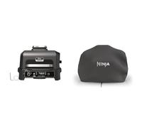 NINJA Woodfire Barbecue électrique et fumoir Pro XL avec thermomètre, barbecue et Air fryer & Woodfire Housse pour barbecue XL, Housse Anti-décoloration, résistante aux intempéries