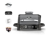 Ninja Woodfire Electric BBQ Grill & Smoker, 7-in-1 Outdoor Barbecue Grill & Air Fryer, Roast, Bake, Dehydrate, Uses Woodfire Pellets, Non-Stick, Portable, Gift for her / him, Grey/Black, OG701UK