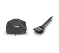 Ninja Woodfire Housse pour Barbecue XL, Anti-décoloration, Compatible avec OG850 / OG901, XSKOGXLCVREU + Brosse de Nettoyage de Barbecue, Noire, XSKOGXLCNBSEU