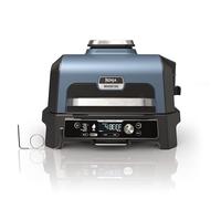 Ninja Woodfire Pro Connect XL Grill électrique pour barbecue et fumoir avec contrôle d'application, 2 sondes numériques, support pour côtes, couverture, revêtements et brosse de nettoyage