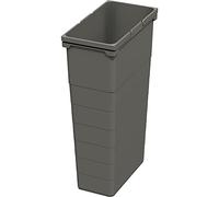 NINKA 5074.90 42514 Poubelle à Poignées pour Poubelle Plastique Gris Foncé Argent 42 L