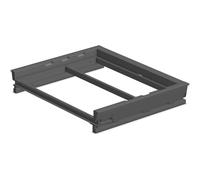 NINKA 5284.52 90680 Cadre suspendu 1 25 Ko 600 mm pour poubelle à suspendre, plastique gris foncé, argenté