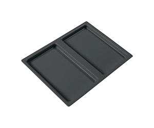 NINKA Eins2vier 9060.50 50770 Assiette à couvercle unique pour poubelles, 6 litres, plastique, gris foncé, argent, 6 l