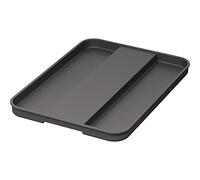 NINKA eins2top 5010.11 41514 Grand couvercle en plastique pour poubelle Gris foncé/argenté 25/35 l