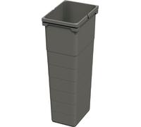Ninka poubelle 32l poubelle avec poignée pratique, plastique gris foncé