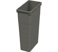 Ninka poubelle 42l poubelle avec poignée pratique, plastique gris foncé