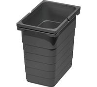 NINKA Poubelle de 8 litres avec poignées à étrier, poubelle en plastique gris foncé
