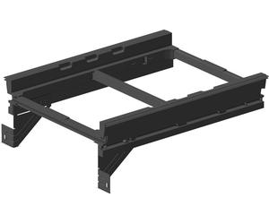 Ninka support de poubelle eins2fünf NL 500 KB 450mm - Support pour collecteur de déchets encastré, plastique gris foncé