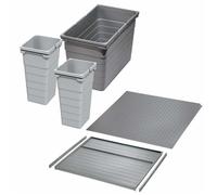 Ninka Système Tri des Déchets eins2vier KB 500 mm, Épaisseur latéral 16 mm Hauteur 330 mm 2x 11,5L, 1x 25L, 1x 50cm