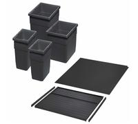 Ninka Système Tri des Déchets eins2vier KB 600 mm, Épaisseur latéral 16 mm Hauteur 275 mm 2x 6L, 2x 13,5L, 1x 60cm