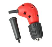 NINMORTH Adaptateur de perceuse à angle droit à 90° avec mandrin sans apacité de 10 mm, tige de 9,5 mm pour espaces restreints - Compatible avec la plupart des perceuses électriques