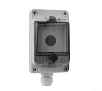 NINMORTH Boîtier de commande extérieur IP66 à trou unique, 22 mm, étanche, avec couvercle de protection, paramètres industriels, gris