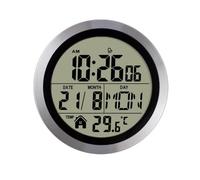 NINMORTH Horloge de douche électronique avec ventouses - Support - Affichage de l'heure, de la température et de la date - Étanche - Pour la maison et le bureau - Gris foncé