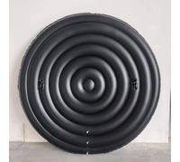 NINMORTH Housse de Spa Gonflable pour Couvercle Rond Réglable en PVC Thermique Couverture Isolante pour Extérieur Protection contre les intempéries Noir 180 cm